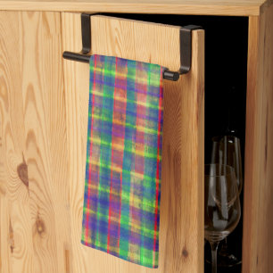 Linge De Cuisine Motif Abstrait couleur aquarelle plaid