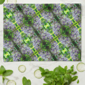 Linge De Cuisine Motif Abstrait de fleurs de glycine violette (Plié)