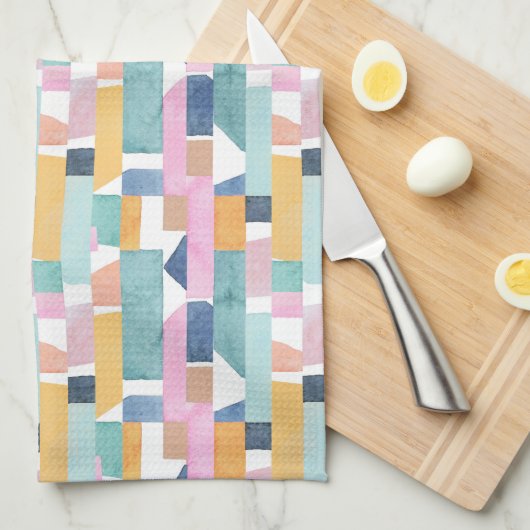 Linge De Cuisine Motif abstrait de forme d'aquarelle (Quart Plié)