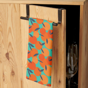 Linge De Cuisine Motif Abstrait de fruits orange