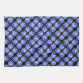 Linge De Cuisine Motif Abstrait de la Fleur Gentienne Bleue (Horizontal)
