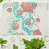 Linge De Cuisine Motif abstrait de Lotus (Plié)