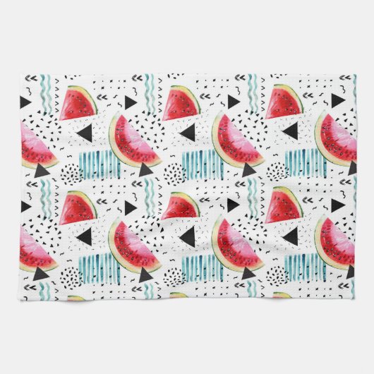 Linge De Cuisine Motif abstrait de pastèque (Horizontal)