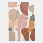 Linge De Cuisine Motif Abstrait de ton terrestre (Vertical)