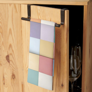 Linge De Cuisine Motif Abstrait en carreaux Pastel