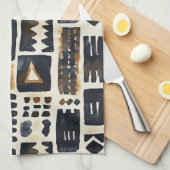 Linge De Cuisine Motif Abstrait en tissu de boue (Quart Plié)