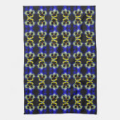 Linge De Cuisine Motif Abstrait Gras Bleu Pansy (Vertical)