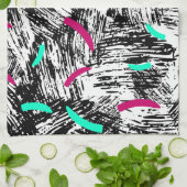 Linge De Cuisine Motif Abstrait moderne. (Plié)
