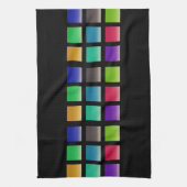 Linge De Cuisine Motif abstrait moderne de carrés (Vertical)