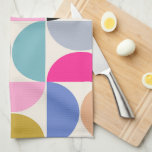 Linge De Cuisine Motif Abstrait moderne et coloré du milieu du sièc<br><div class="desc">Motif moderne du milieu du siècle - formes géométriques abstraites - motif minimaliste coloré.</div>
