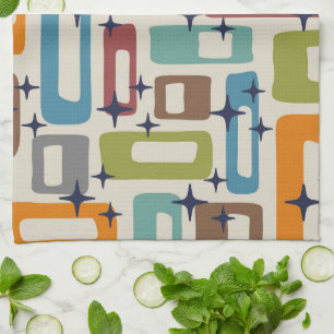 Linge De Cuisine Motif Abstrait moderne rétro du milieu du siècle