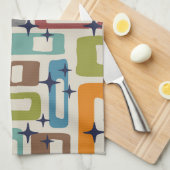 Linge De Cuisine Motif Abstrait moderne rétro du milieu du siècle (Quart Plié)