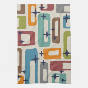 Linge De Cuisine Motif Abstrait moderne rétro du milieu du siècle