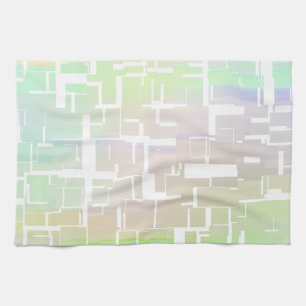 Linge De Cuisine Motif Abstrait Multicolore Pastel