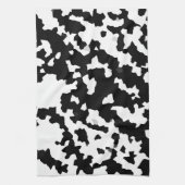 Linge De Cuisine Motif Abstrait noir blanc fractal irrégulier (Vertical)