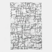 Linge De Cuisine Motif Abstrait noir et blanc (Vertical)