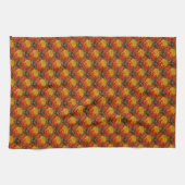 Linge De Cuisine Motif Abstrait orange jaune vert (Horizontal)