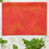 Linge De Cuisine Motif abstrait orange rouge (Plié)