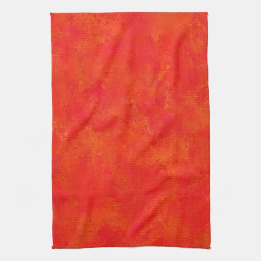 Linge De Cuisine Motif abstrait orange rouge (Vertical)