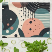 Linge De Cuisine Motif Abstrait sans fil minimal - géométrique (8) (Plié)