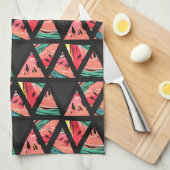 Linge De Cuisine Motif abstrait tiré par la main de pastèque (Quart Plié)