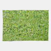 LINGE DE CUISINE MOTIF ABSTRAIT VERT (Horizontal)