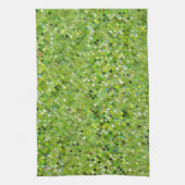 LINGE DE CUISINE MOTIF ABSTRAIT VERT (Vertical)