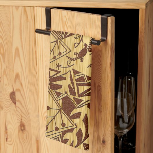 Linge De Cuisine Motif africain (Pliage en tiers)