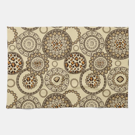Linge De Cuisine Motif africain 3 de peau de guépard (Horizontal)