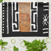 Linge De Cuisine Motif africain en tissu de boue (Plié)