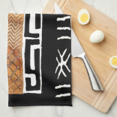Linge De Cuisine Motif africain en tissu de boue (Quart Plié)