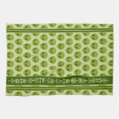 Linge De Cuisine Motif Alien Vert Mignon avec Votre Nom en Glyphes (Horizontal)