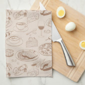 Linge De Cuisine Motif alimentaire 3 (Quart Plié)