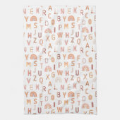 Linge De Cuisine Motif Alphabet arc-en-ciel amusant (Vertical)