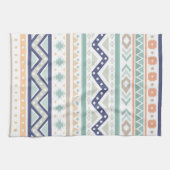 Linge De Cuisine Motif amérindien Sage & Coral (Horizontal)