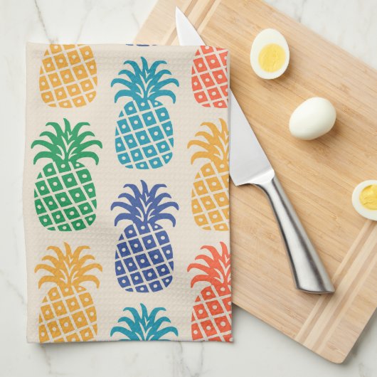 Linge De Cuisine Motif Ananas (Quart Plié)