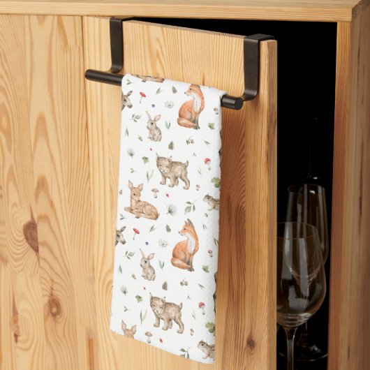 Linge De Cuisine Motif animal de bois mou (Pliage en tiers)