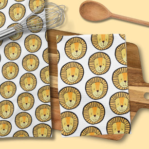 Linge De Cuisine Motif animal de lion de jungle pour enfants