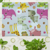 Linge De Cuisine motif animal de safari (Plié)