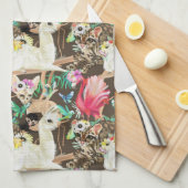 Linge De Cuisine Motif animal tropical (Quart Plié)