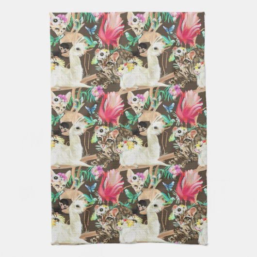 Linge De Cuisine Motif animal tropical (Vertical)