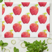 Linge De Cuisine Motif Apple couleur rouge (Plié)