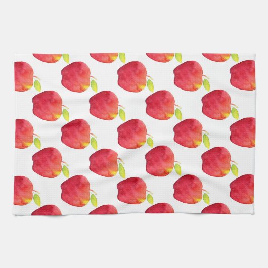 Linge De Cuisine Motif Apple couleur rouge (Horizontal)