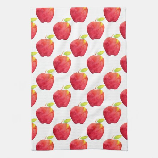Linge De Cuisine Motif Apple couleur rouge (Vertical)
