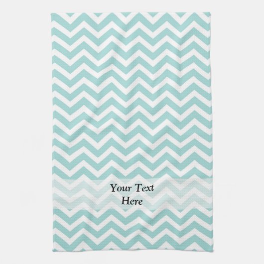 Linge De Cuisine Motif Aqua chevron (Vertical)