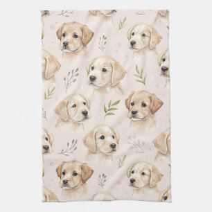 Linge De Cuisine Motif aquarelle de chiot adorable (2)