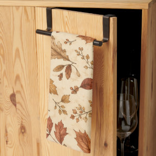 Linge De Cuisine Motif aquarelle de feuilles d'automne