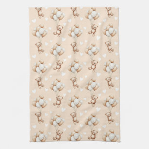 Linge De Cuisine Motif aquarelle neutre de ballon en forme d'ours e