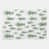 Linge De Cuisine Motif Arbre de pins aquarelle (Horizontal)
