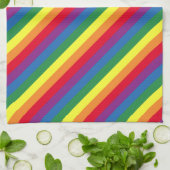 Linge De Cuisine Motif arc-en-ciel diagonal (Plié)